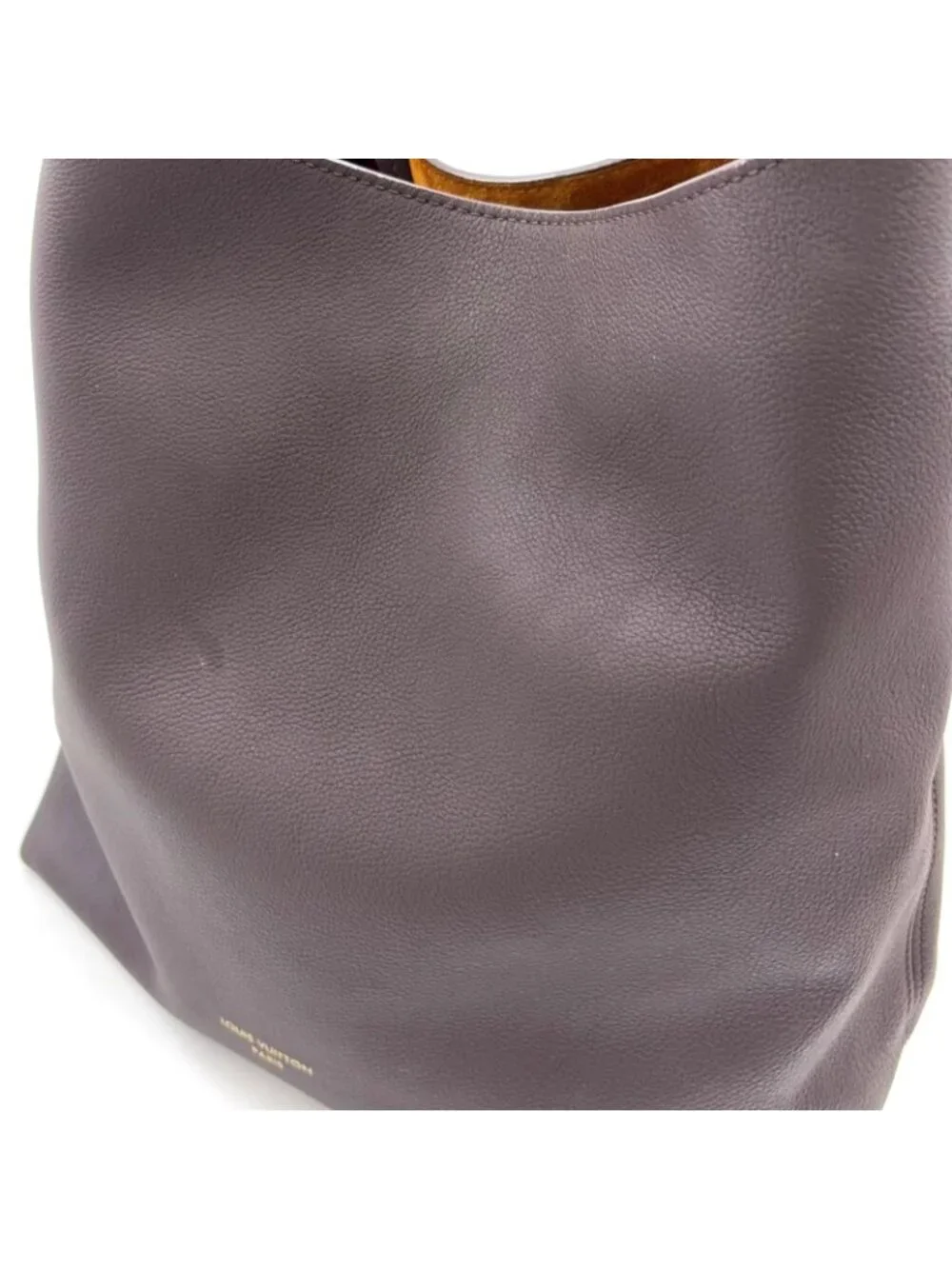 Louis Vuitton Lowkey Hobo MM Gray Leather Dark Brown Gold
